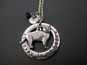 skinny cat necklace with personalization