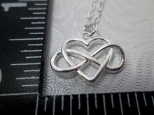 Load image into Gallery viewer, infinity love necklace with measurement