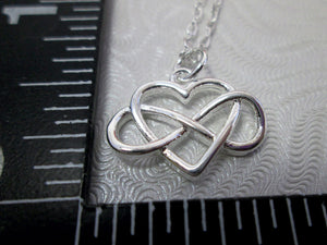 infinity love necklace with measurement