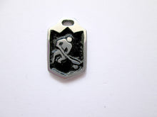 Load image into Gallery viewer, handmade ice or field hockey player pendant with black background.
