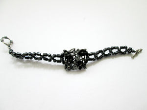 black and silver magnetic bracelet for woman