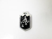 Load image into Gallery viewer, curling player pendant necklace, pendant with black background (photo taken on a white background)