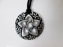 Load image into Gallery viewer, Celtic Knot large flower pentagram of goddess pendant necklace