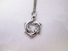 Load image into Gallery viewer, happy forever circle of luck dolphin necklace