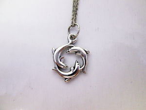 happy forever circle of luck dolphin necklace