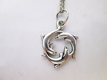 Load image into Gallery viewer, three dolphin necklace
