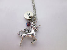 Load image into Gallery viewer, unicorn necklace with personalization