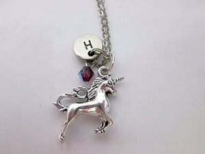 unicorn necklace with personalization