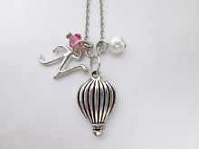 Load image into Gallery viewer, tiny dainty hot air balloon necklace