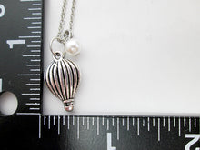 Load image into Gallery viewer, hot air balloon necklace with measurement