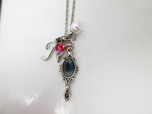 Load image into Gallery viewer, tiny dainty mirror necklace with personalization