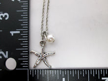 Load image into Gallery viewer, starfish necklace with measurement