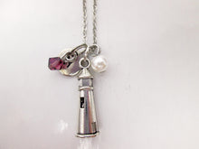 Load image into Gallery viewer, small lighthouse necklace with personalization