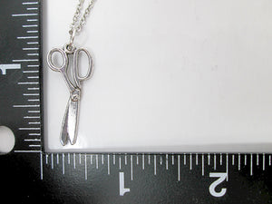 scissor necklace with measurement