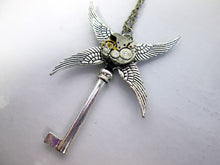 Load image into Gallery viewer, steampunk clockwork key necklace