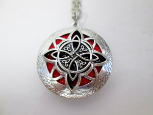 Interchangeable Color Celtic cross trinity cross locket necklace