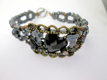 Load image into Gallery viewer, black and bronze magnetic bracelet