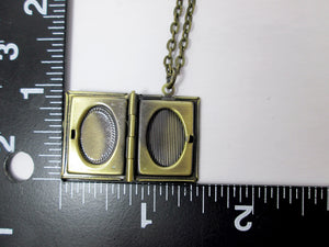 inside view of small book locket