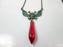 Load image into Gallery viewer, punk rock skull vampire necklace