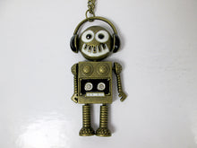 Load image into Gallery viewer, retro robot necklace