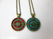 Load image into Gallery viewer, steampunk compass necklace