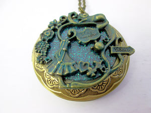fairytale alice locket necklace