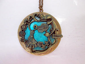 glow in the dark fairytale wonderland locket necklace