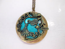 Load image into Gallery viewer, glow in the dark alice locket necklace