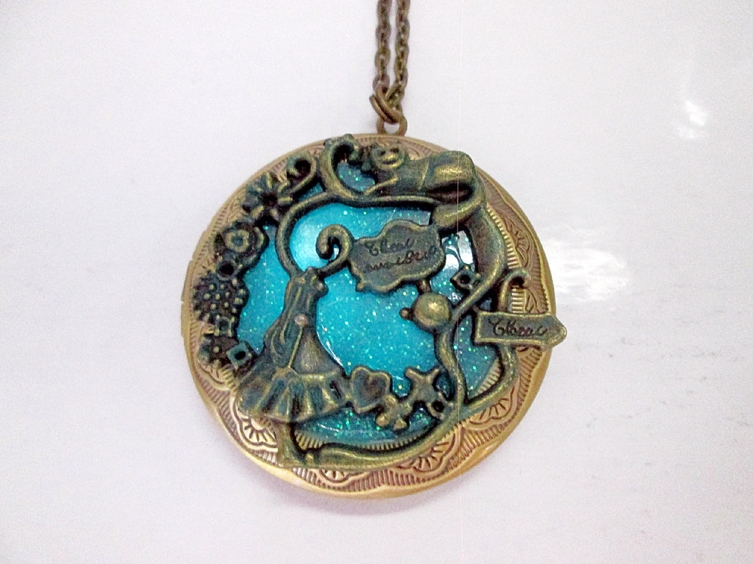 glow in the dark alice locket necklace