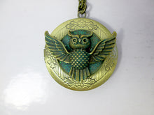 Load image into Gallery viewer, owl locket necklace