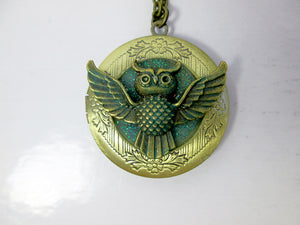 owl locket necklace