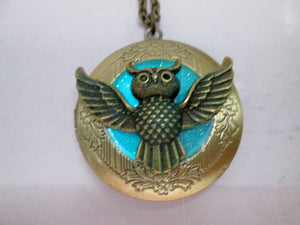 glow in the dark owl locket