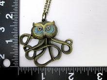 Load image into Gallery viewer, owlctopus necklace with measurement