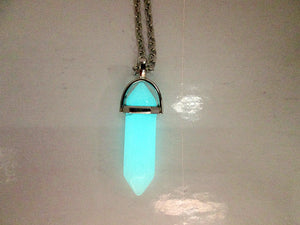 glow stone point necklace