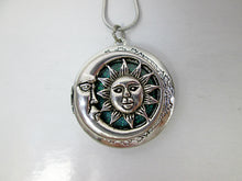 Load image into Gallery viewer, moon and sun locket pendant