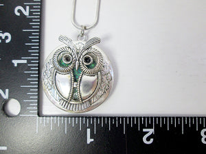 fat owl locket pendant with measurement