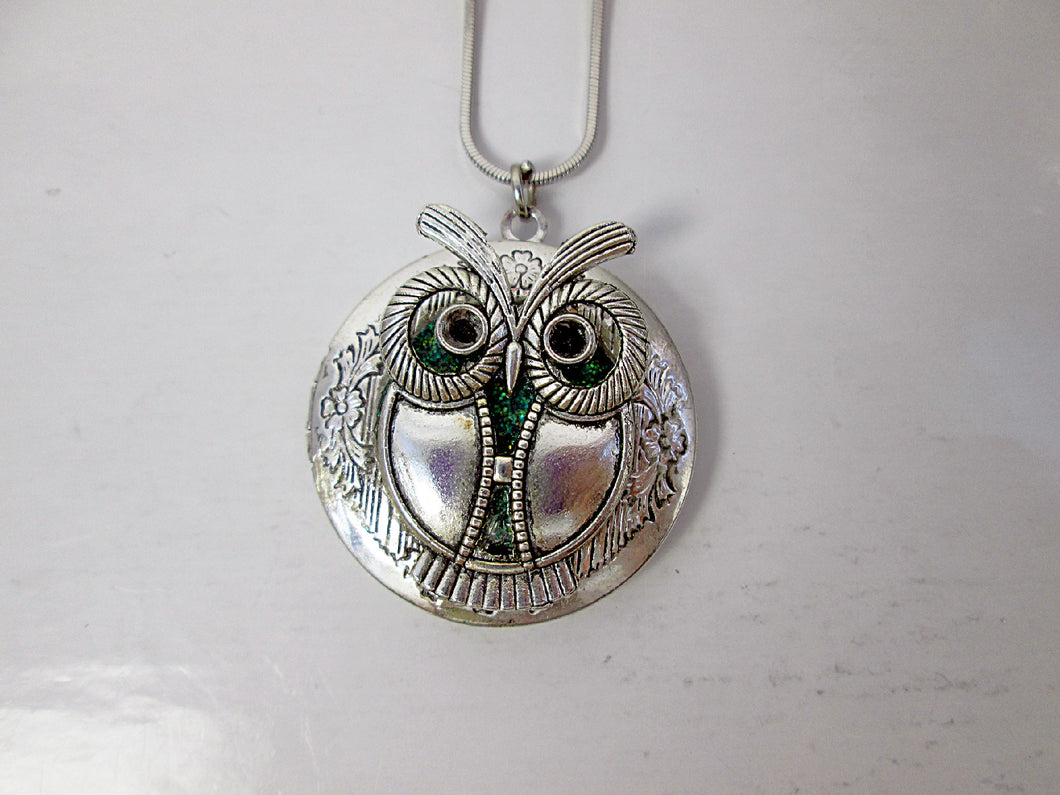 owl locket necklace