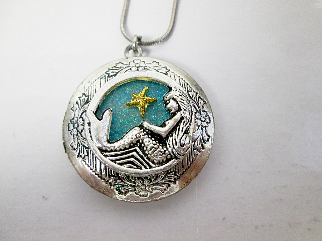 mermaid locket necklace