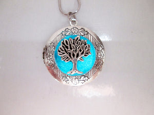 glow in the dark tree locket necklace