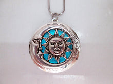 Load image into Gallery viewer, glow in the dark moon and sun locket pendant