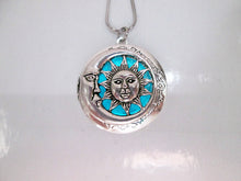Load image into Gallery viewer, glowing moon and sun locket necklace