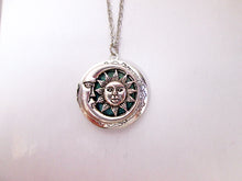 Load image into Gallery viewer, moon and sun locket necklace