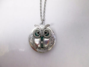 steampunk owl locket