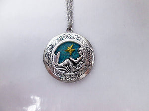 mermaid locket necklace