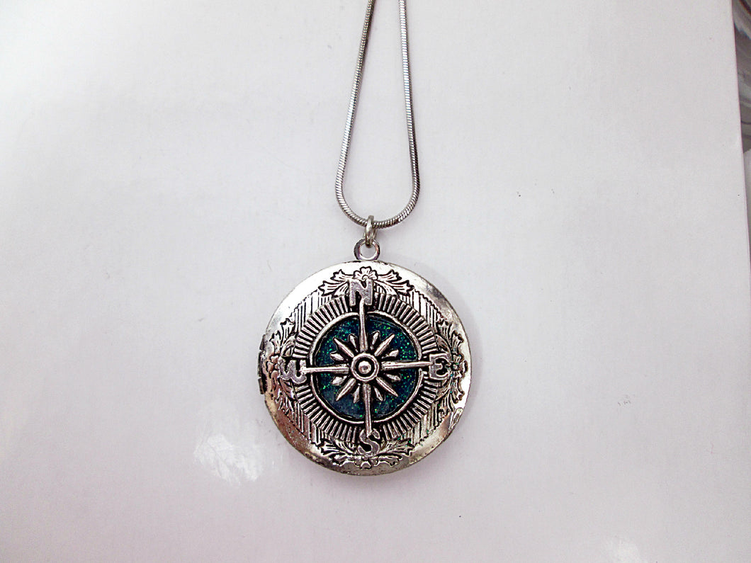 compass locket necklace