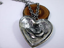 Load image into Gallery viewer, back of pendant for punk heart rose necklace