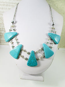 turquoise bib necklace