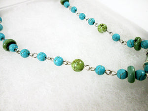 blue green turquoise necklace