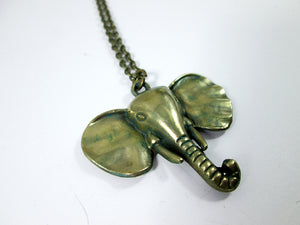 closeup view of elephant necklace