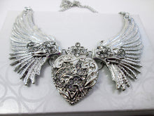 Load image into Gallery viewer, angel wings heart necklace